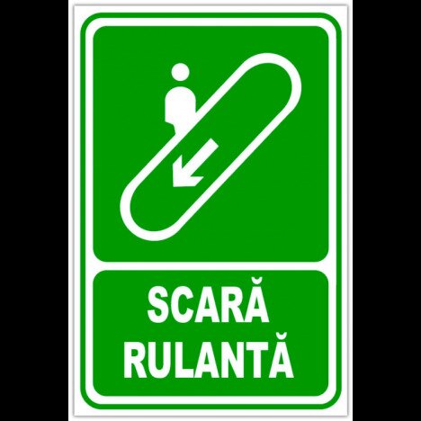 Indicator pentru scara rulanta in jos